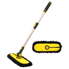 ACEPEED A68 雪尼爾材質洗車拖把 F型 + 額外拖把布套組, 1套, 混色