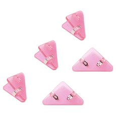 Gold Pang 三角形書擋書本固定夾 粉紅色, 5入, 3.9 x 5.2 cm, 1個