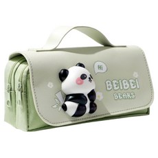 特別商店 可愛動物角色手提防水鉛筆盒, 熊貓, 1個