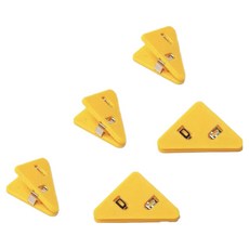 Gold Pang 三角書擋書本固定夾 黃色, 5入, 3.9 x 5.2 cm, 1個