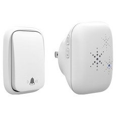 Couselect 免佈線遠距離無線門鈴 一拖一 呼叫器/電子門鈴 Q189 白色, 1組