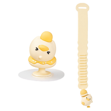 Cocoland 馬桶座墊套矽膠把手組, 黃色