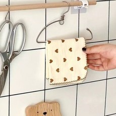 어썸굿즈 다용도 행주 타올 스테인리스 건조 걸이, 1개, 실버