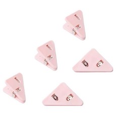 골드팡 三角書擋 書本固定夾 嬰兒粉, 5入, 3.9 x 5.2 cm, 1個