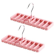 葉子小舖 8孔皮帶領帶飾品掛架 顏色隨機, 2個