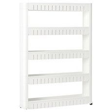 Nihom移動式縫隙置物架收納整理架 5層, 透明白色