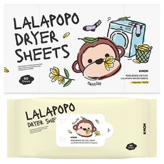 케이맘 유아용 랄라포포 건조기 드라이시트 섬유유연제 목련향 60p, 196g, 1개