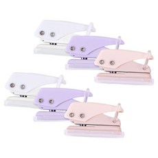 포포팬시 내맘대로 미니 타공 1공 펀치, 화이트 + 핑크 + 퍼플, 6개