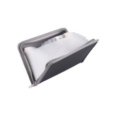 미소로운 A6 폴더 스몰 백 아코디언 영수증정리함, 그레이 + 투명속지, 1개