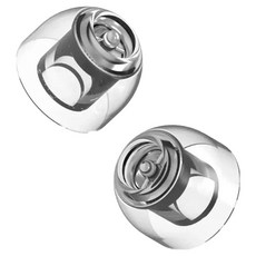 SHANLING 金屬音管矽膠耳塞套, 2個, 透明, SE100 L