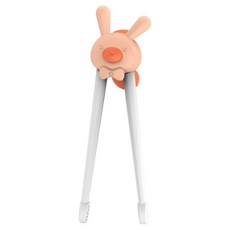 兒童虎口練習輔助學習筷, 粉兔, 1雙