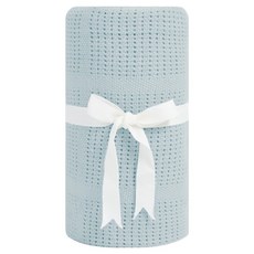 奇哥 純棉透氣洞洞毯, 冰山藍