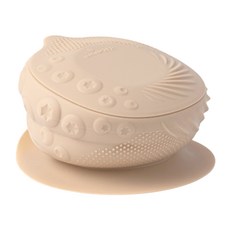 miniware 五感寶貝鉑金矽膠碗, 杏仁奶油, 1個