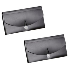 미소로운 B6 깔끔한 미니 아코디언 영수증정리함, 블랙, 2개