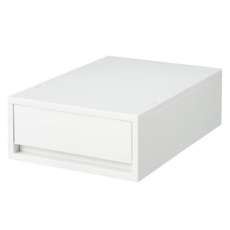 MUJI 無印良品 正反疊淺型PP盒 37 x 26 x 12cm 白灰色 抽屜收納盒