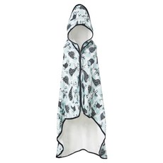 nIZio 小蘑菇浴巾 OGG聯名款, 湖水藍恐龍, 1入, 1條