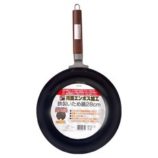 SHIMOMURA 下村 雙面壓花平底鐵鍋 IH爐適用, 28cm, 1個