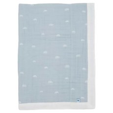 little unicorn 寶寶純棉毯, 霧藍之虹
