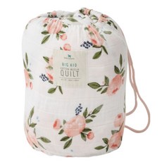 little unicorn 純棉四層紗布毯, 水彩玫瑰