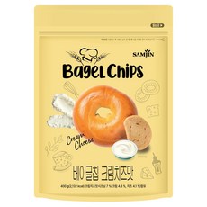 SAMJIN 三進 貝果脆片 奶油起司口味, 1包, 400g