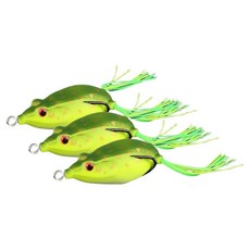 SAPA 超級青蛙路亞軟蟲 WF-22, 綠色, 3個, 9g