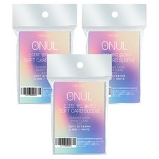 ONUL 오늘의 소프트 카드슬리브 67 x 92 mm 100p, 화이트, 3개 화이트, 3개