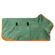 아티펫 반려동물 흡수성 수영 목욕 타올 가운, 그린, 1개