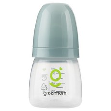 greenmom PP 纖巧型無奶嘴奶瓶, 1個, 60ml, 石藍色