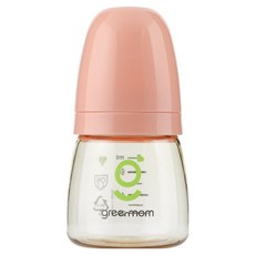 greenmom PPSU纖巧型無奶嘴奶瓶, 1個, 60ml, 珊瑚玫瑰