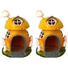 애와니 귀여운 소형 미니 물고기은신처 미니 버섯집 1호, 2개