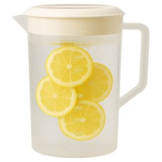 리빙메이커 업소용 PP비커 가벼운 워터포트 계량컵 물 피쳐 물통, 투명, 5L, 1개