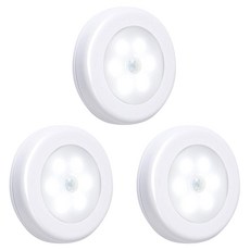 마메 6LED 신형 무선 센서등, 3개, 화이트 + 쿨화이트