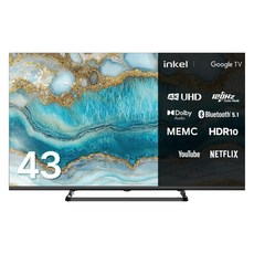 인켈 4K UHD 구글5.0 DLG 120Hz 스마트TV, 109cm(43인치), SU430CHD, 스탠드형, 고객직접설치