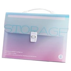 ARTJOY 扣環風琴式13格漸層文件夾, 1個, 藍色