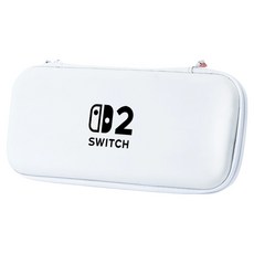 HOHOO Lunic Nintendo Switch 2 輕薄保護殼 收納包, 1個, 白底黑標, 單一商品