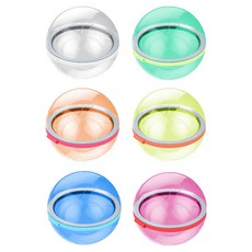 Bfancy 可重複使用的矽膠磁吸水氣球, 6個, 混色