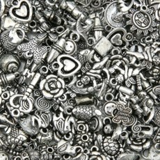 Pose Shine 圖案串珠手鍊吊飾鑰匙圈製作工藝材料 30g + 迷你捲線器套組, 1套, 隨機出貨(串珠), 迷你捲線器(古銀色)