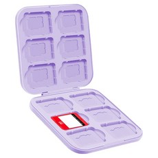 SPACE SHIELD 任天堂Switch系列相容 口袋型遊戲卡匣 收納整理保管 PC保護殼 12卡槽, 薰衣草紫, 1個, 單一商品