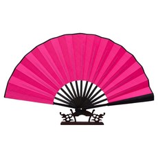 조앤베티 서예 그림용 공백 실크 접이 부채 47cm, 핫핑크, 1개