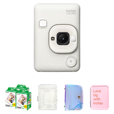 인스탁스 미니 리플레이2 미스티 화이트 C타입 즉석카메라 + 미니필름 60p + 투명케이스 + 홀로그램앨범 + 틴케이스 세트, 1세트