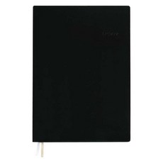 珠友文化 A5加厚膠皮橫線筆記本, 黑色, 1本