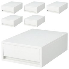 MUJI 無印良品 PP盒 正反疊 淺型, 1層, 白灰色, 6個