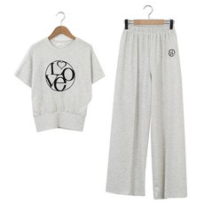 Pippin 女款 Love 刺繡翅膀運動上下套裝 #96369