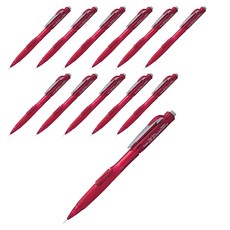 Pentel 飛龍文具 旋轉橡皮擦側壓自動鉛筆 紅色 PD275TB, 0.5mm, 12個