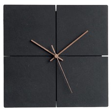 好物良品 環保再生材靜音掛鐘 十字方形, 黑色
