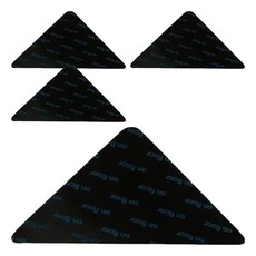寢室安居 地毯地墊防滑三角貼片 10.5 x 10.5cm 黑色, 4個