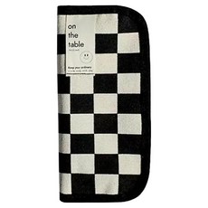 아트조이 체커보드 캔버스 필통, 1개, 혼합색상