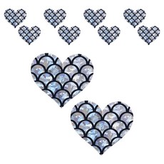 Kelbon 特殊圖案胸貼 美人魚愛心鐳射, 10個