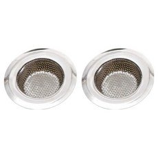 앞날창창 주방 싱크대 스테인리스 개수대 배수구 거름망 9cm, 실버, 2개