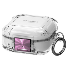 Theia 三星Buds系列專用 新款簡約保護殼 Galaxy Buds2 PRO, 透明紫色, 1個, 單一商品